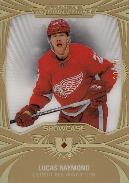 insert RC karta LUCAS RAYMOND 21-22 UD Ultimate Introductions Showcase Gold /49